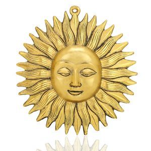 Metal Wall Decor Sun Idol Vastu Items For Home For Good Luck Decorative😒